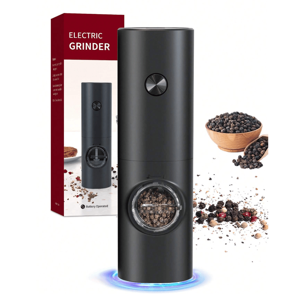 One-Touch Seasoning Masters: Electric Salt and Pepper Mill Set