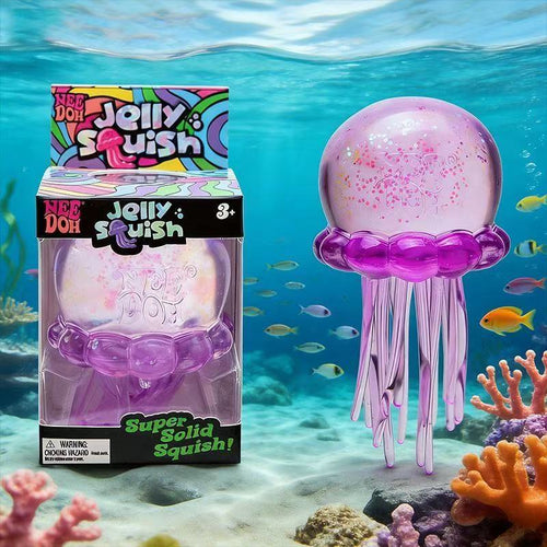 3-pack of elastic, squeezeable stress-relieving balls. Their cute, soft, jelly-like texture makes them fun and portable handheld squeeze toys