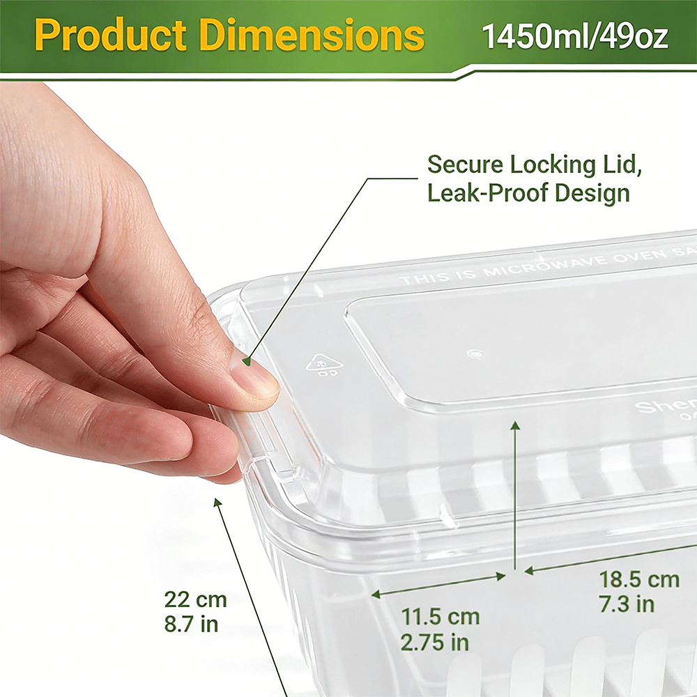 Large Disposable Food Prep Con