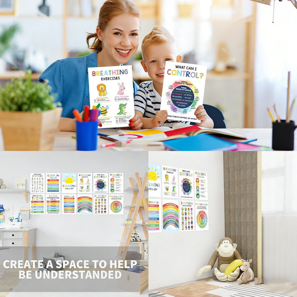 Calming Corner Posters&Feelings Wheel Chart🌈🧠