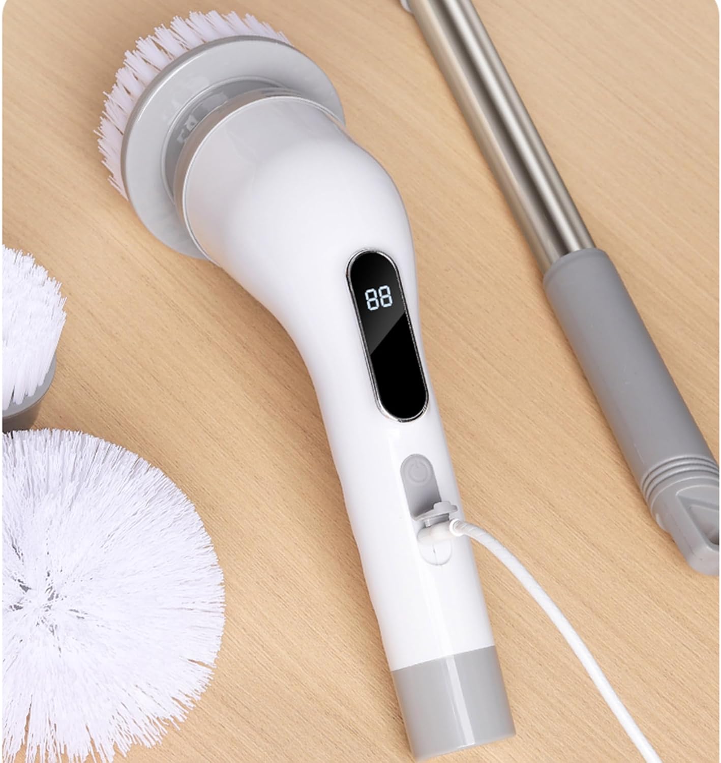 Electric Rotating Cleaning Brush-Cordless Power Scrubber with 9 Replaceable Brush Heads