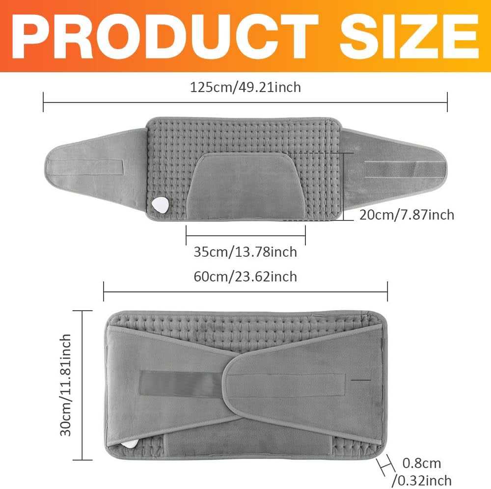 Electric Heat Belt for Back, Waist & Abdomen