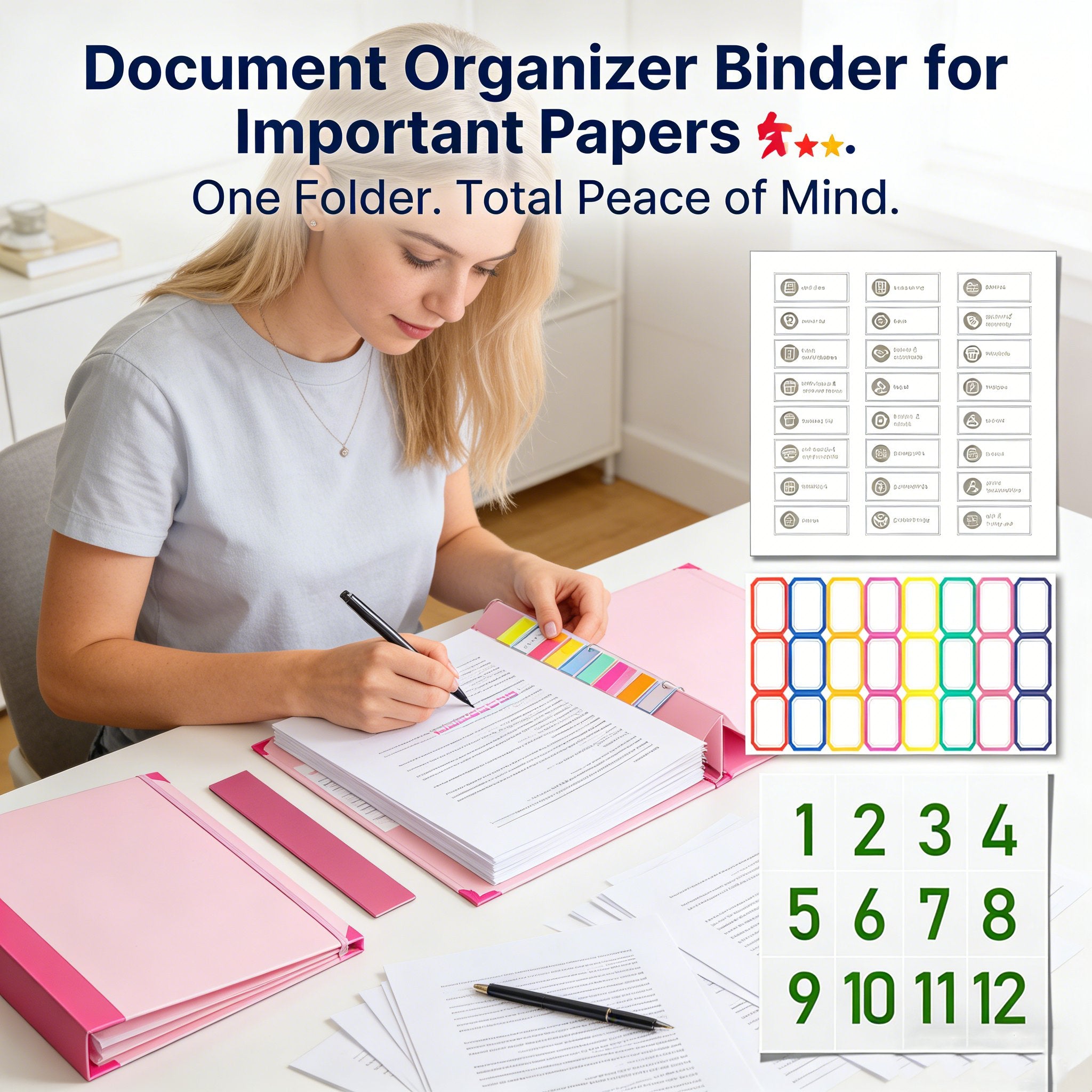 Document Organizer Binder for Important Papers 📁✨