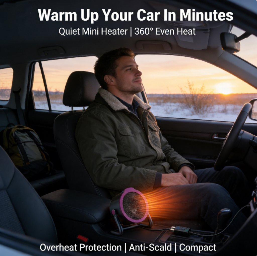 Portable Fan Heater, Fast Heating for Personal Use with Overheat Protection, Quiet Mini Heater for Office (Under Desk), Bedroom, and Indoor Use 🔥❄️