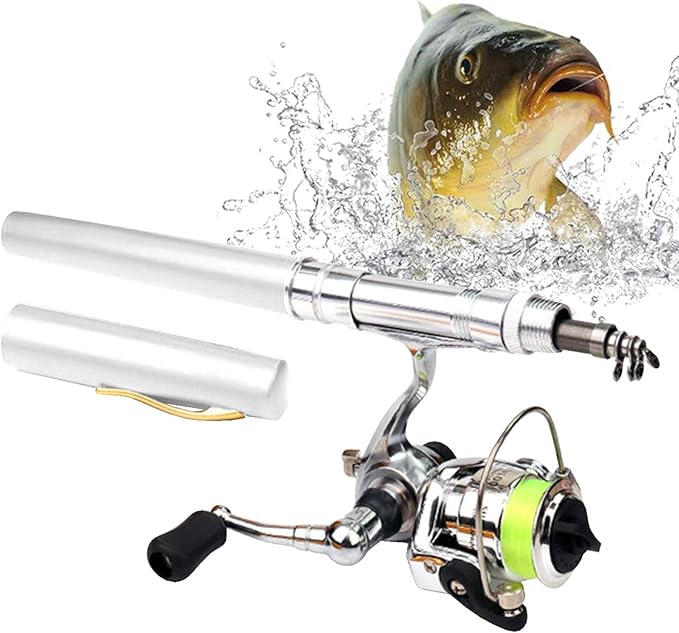Portable Pen-Shaped Fishing Rod Combo Set with Telescopic Reel – Lightweight & Compact Fishing Gear