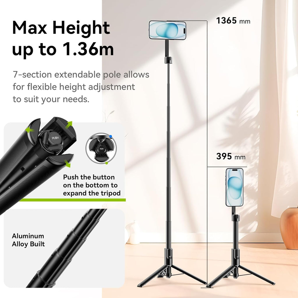 Magnetic Tripod for Mobile Phones - Capture Moments Effortlessly!