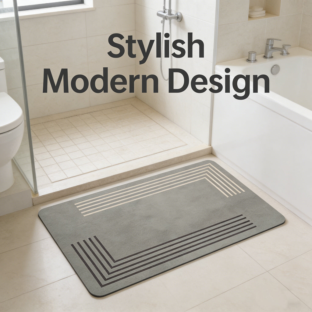 Diatomaceous Earth Shower Mat, Super Absorbent Non Slip Bath Mats, Quick Dry Bath Rug Shower Mat, Shower Rug for in Front of Bathtub Shower, Easy Care