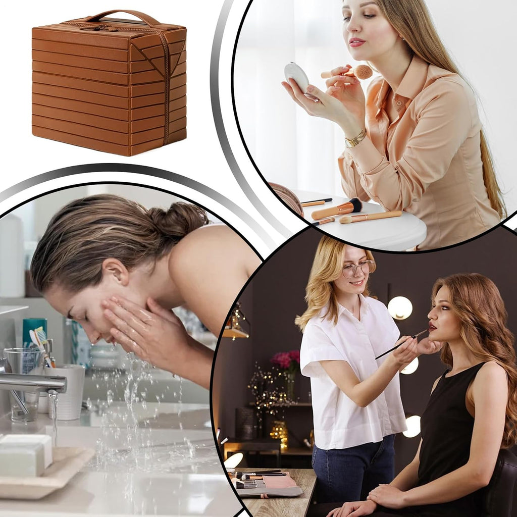 ✈️ Travel Makeup Bag – Large Capacity & Foldable