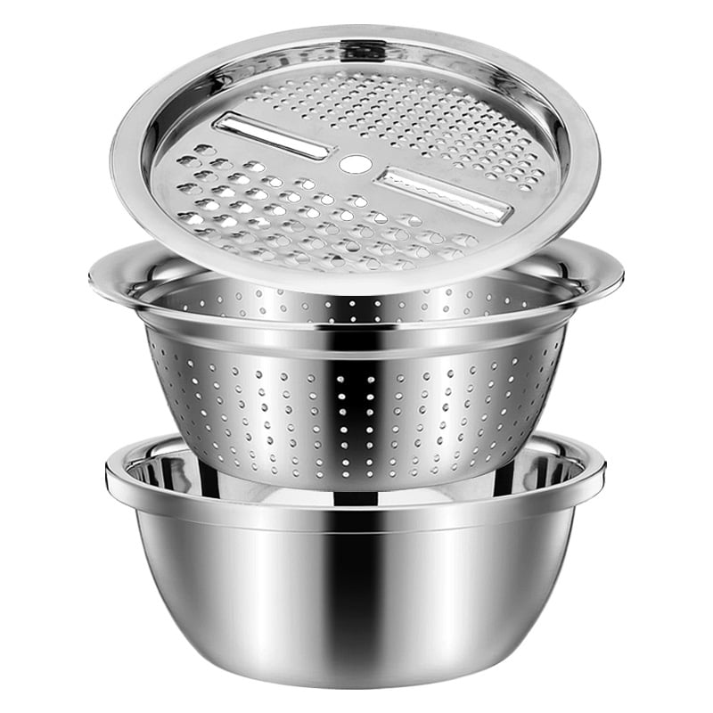 Stainless Steel Grater with Drain Basket🥕🥗
