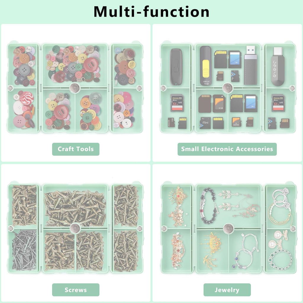 💊 Two-Piece Daily Pill Box Set – Foldable, Magnetic & Portable