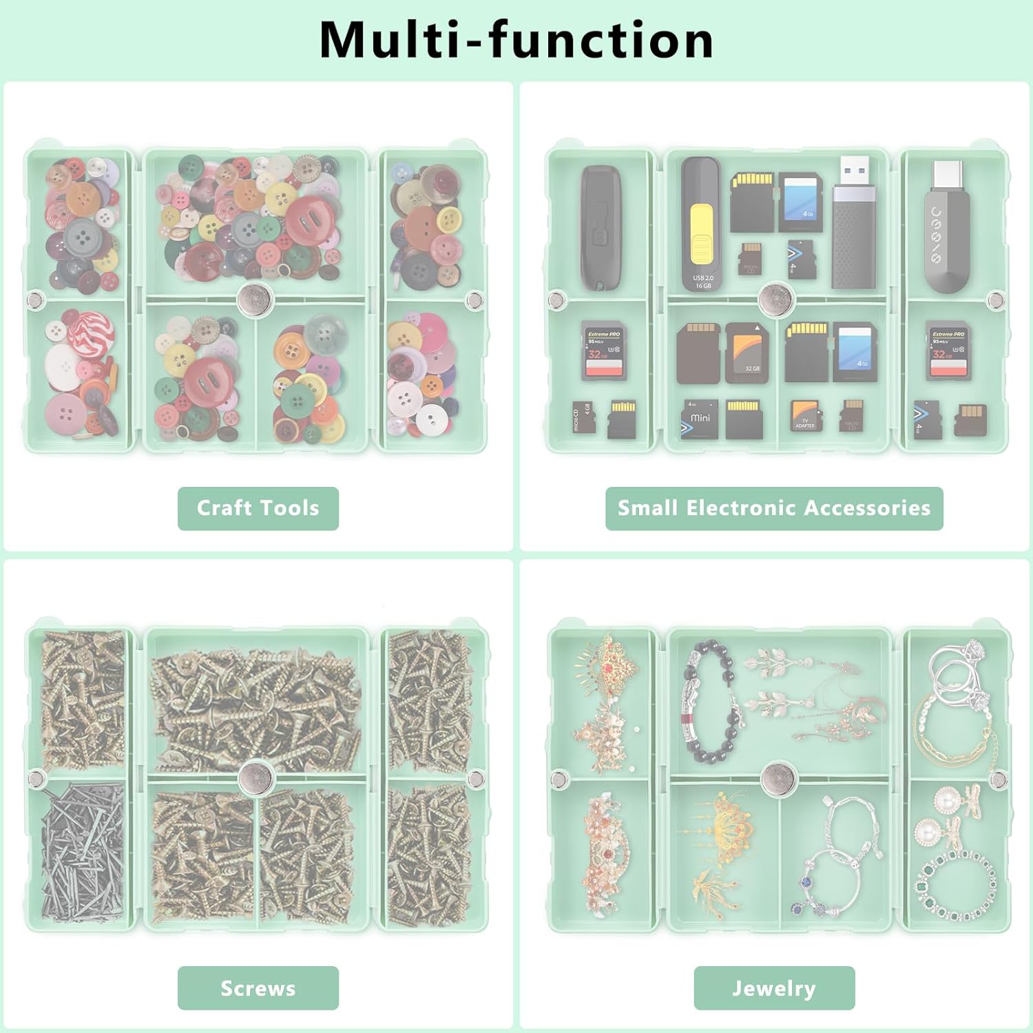 💊 Two-Piece Daily Pill Box Set – Foldable, Magnetic & Portable