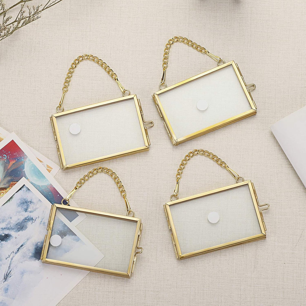 Set of 4 Glass Photo Wall Hanging Art Frames