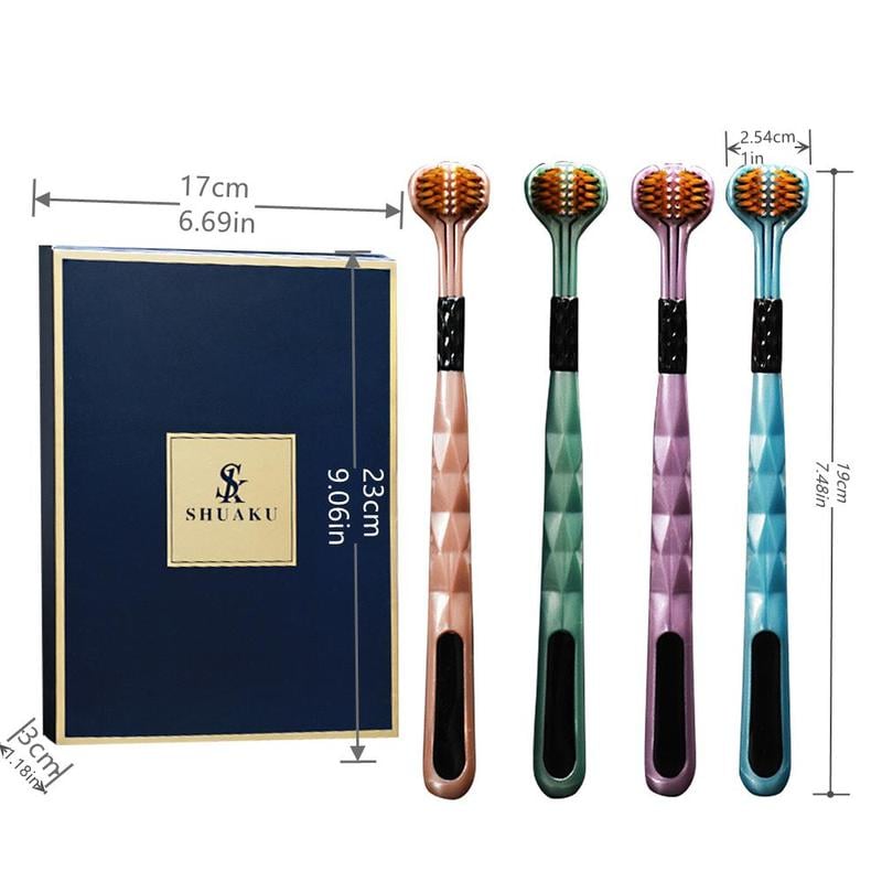 3-sided Toothbrush — 5 Counts/set Soft & Gentle Toothbrush, Comfort Oral Care Toothbrush