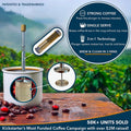 Premium Coffee and Tea Maker - Press the Plunger to Brew Anywhere - 304 Stainless Steel