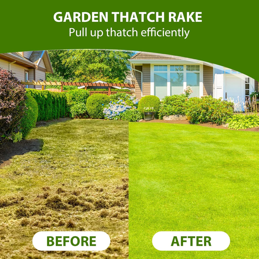 wide metal weed rake