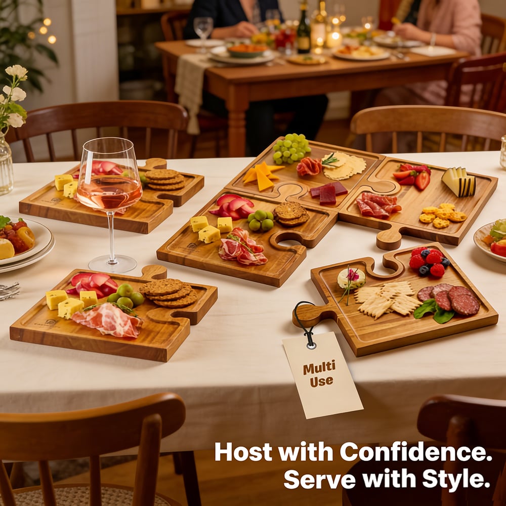 Elevate Every Gathering with a Creative Wooden Charcuterie Board Set