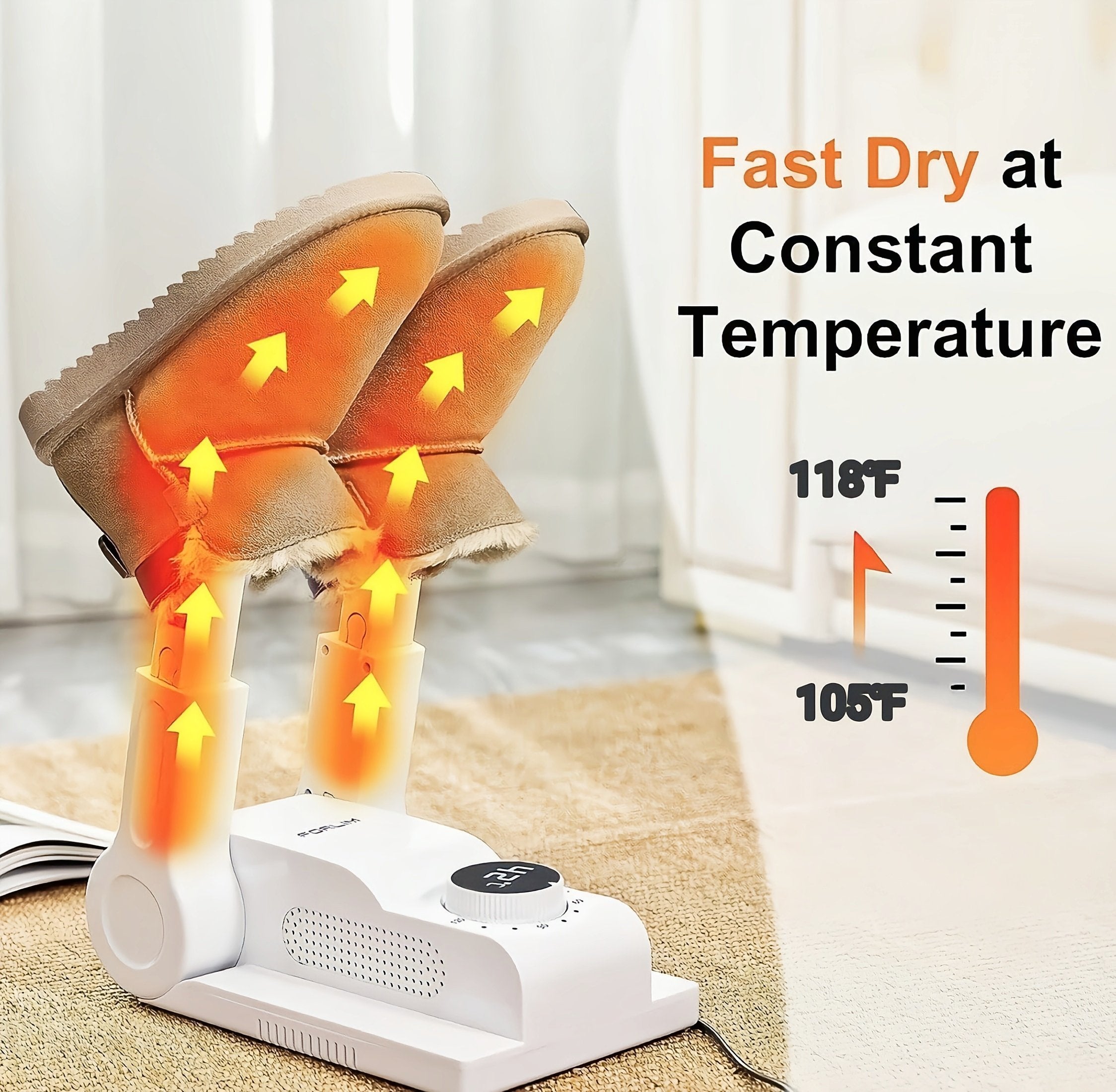Shoe Dryer – Heated Smart Electric Shoe Dryer and Dehumidifier, Foot Warmer 🧳👢