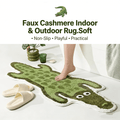 🐊 Faux Cashmere Indoor & Outdoor Rug
