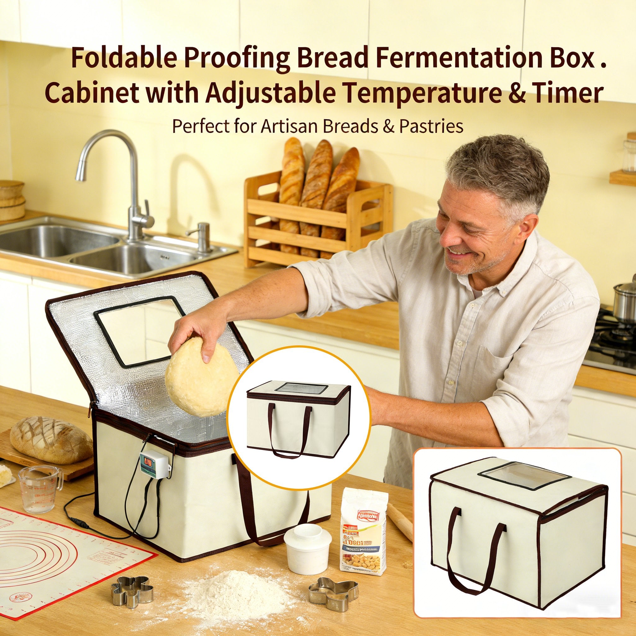 🍞Foldable Proofing Bread Fermentation Box