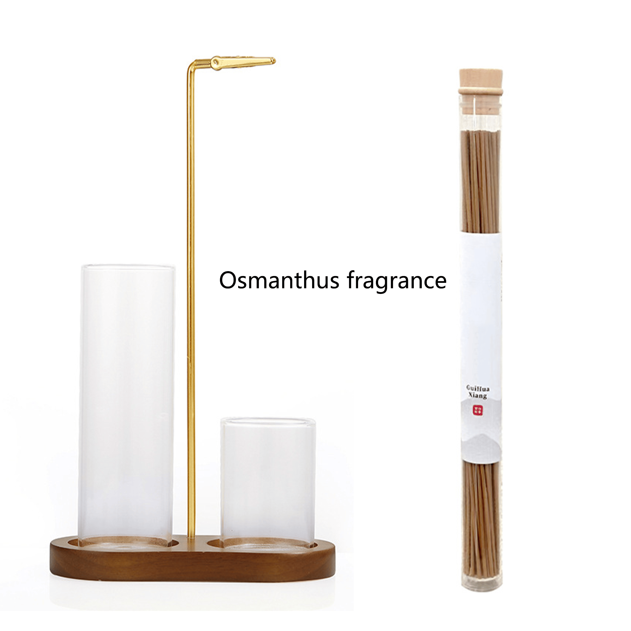 Wooden Base Incense Burner and Aromatic incense sticks🕯️