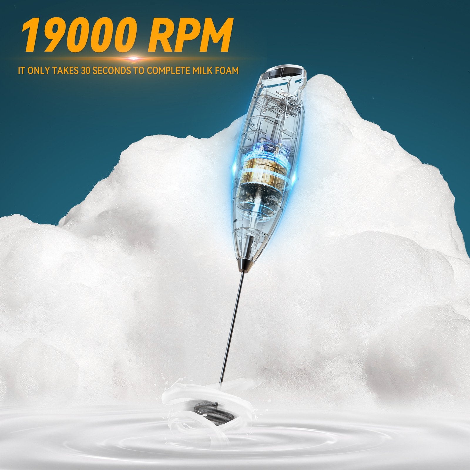 🔥Hot Sale 49% OFF-Milk Frother Handheld With Stand(Various collection colors)