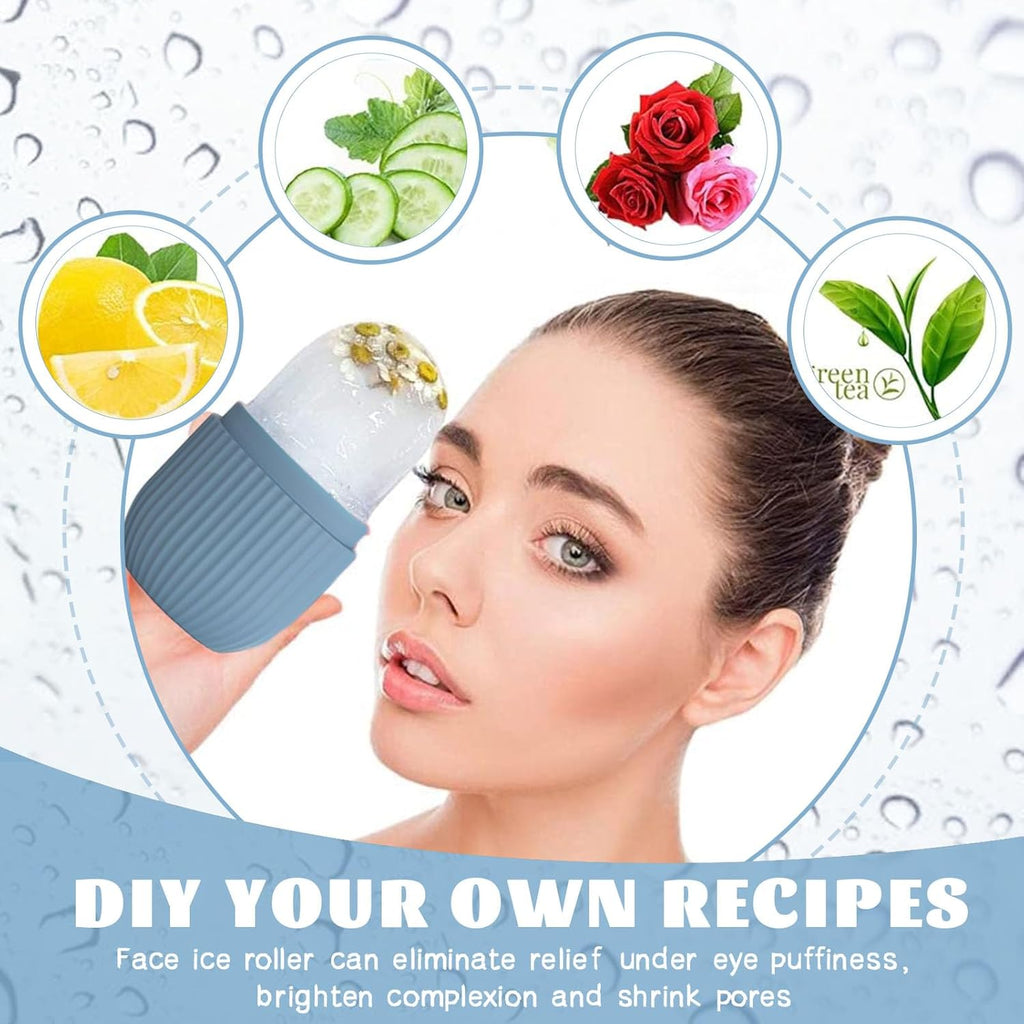 Ice Face Roller - Shrink pores, fight wrinkles, reduce puffiness, improve skin elasticity
