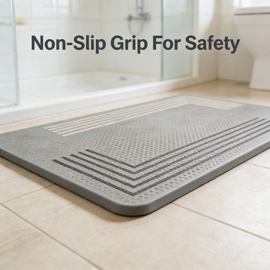 Diatomaceous Earth Shower Mat, Super Absorbent Non Slip Bath Mats, Quick Dry Bath Rug Shower Mat, Shower Rug for in Front of Bathtub Shower, Easy Care