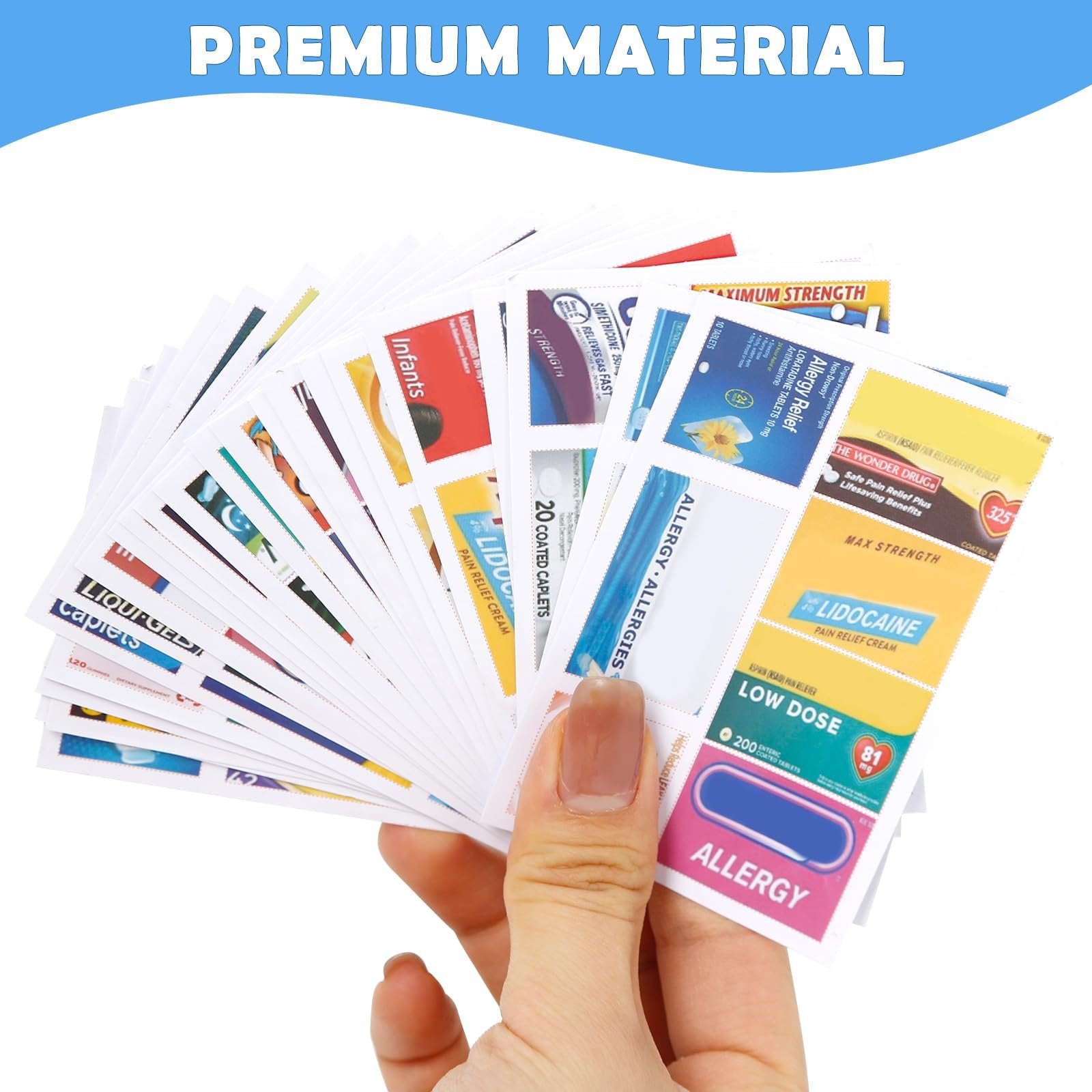 147 Pcs Medicine Labels, DIY Mini Pill Case Labels
