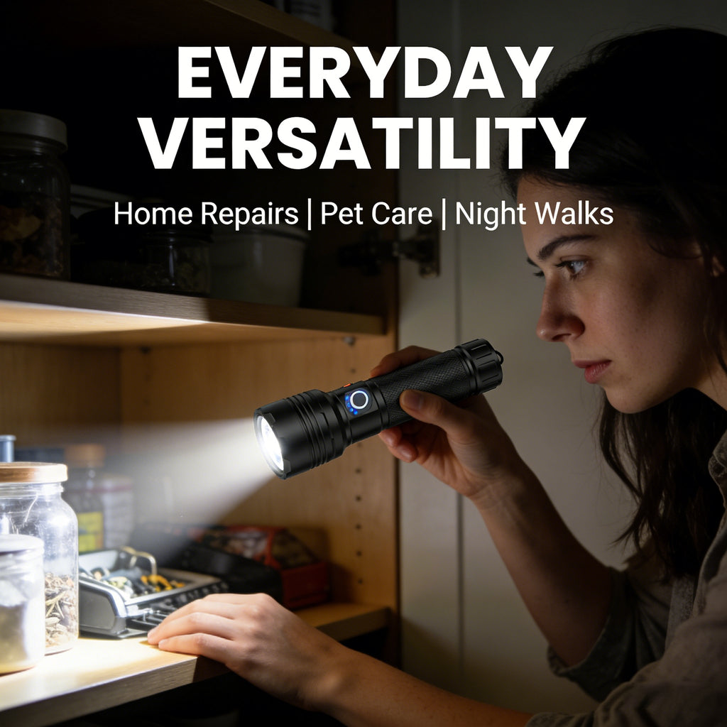 ✨Rechargeable LED Flashlight - High Lumen, Waterproof, Ultra Bright Flashlight for Emergencies