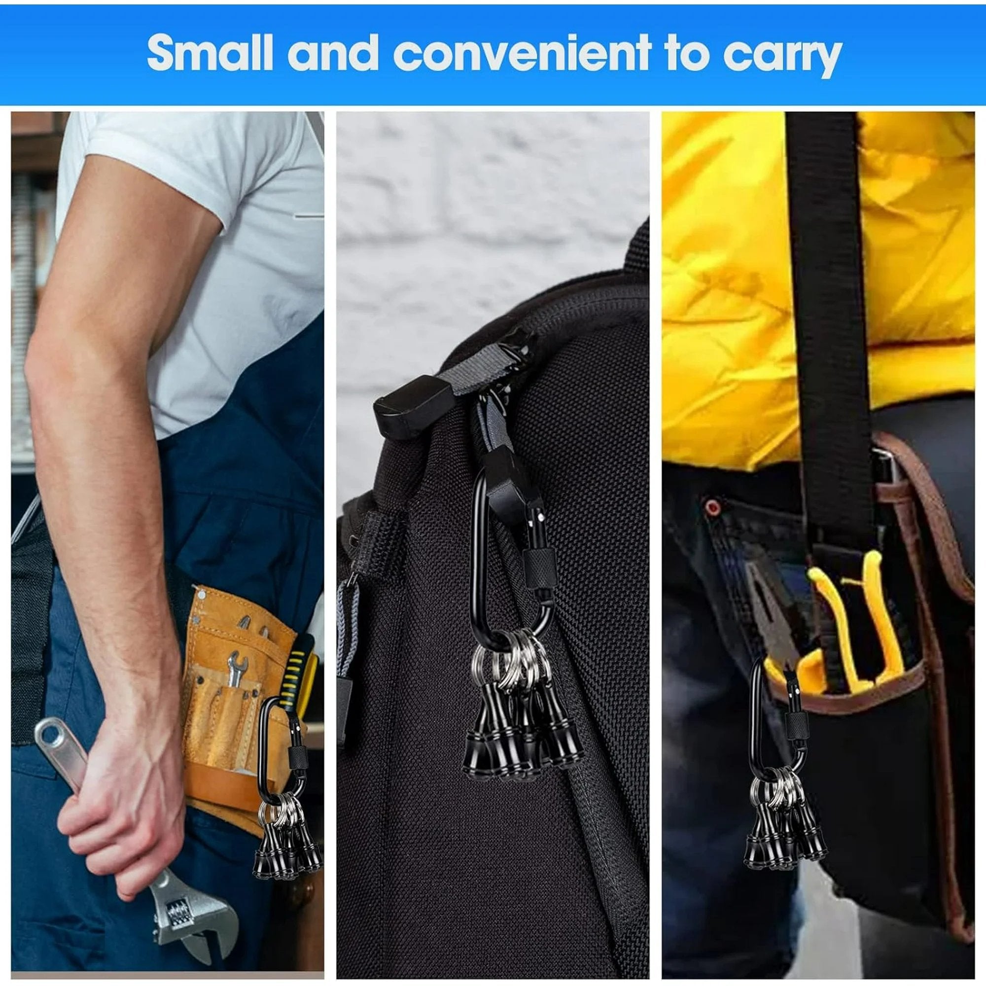 Portable 1/4 Inch Bit Holder Keychain