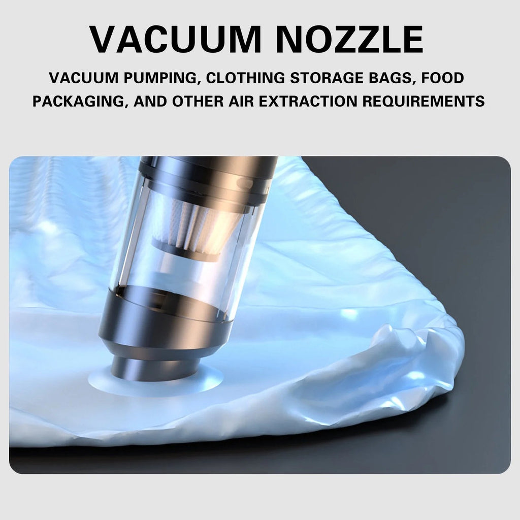 4-in-1 Multi-Function Car Vacuum Cleaner, Portable Air Pump, Wireless Vacuum & Mini Blower