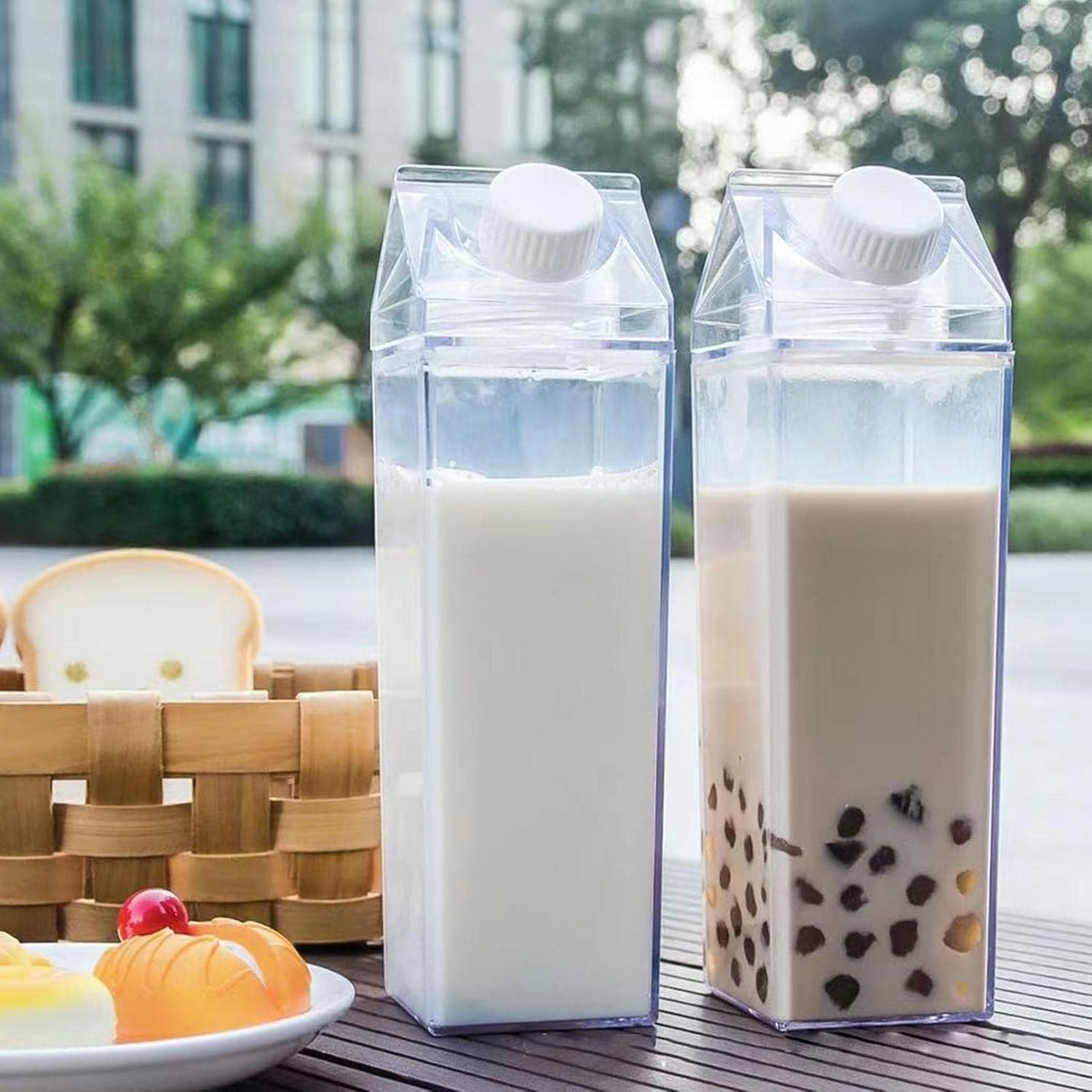 Clear Milk Carton Reusable Juice🥛