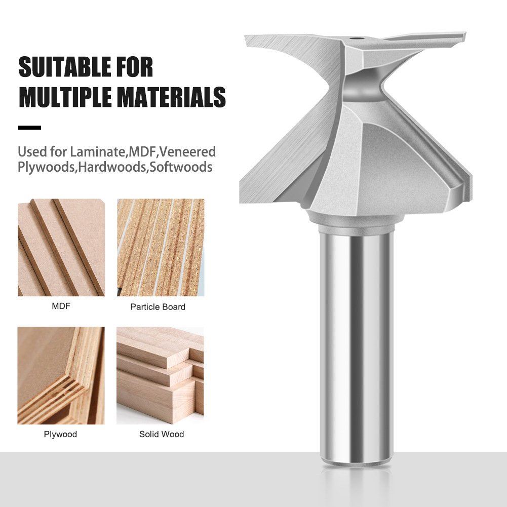 R18/R30/R50 Woodworking Arc Integrated Slotting Trimming Machine Milling Tool