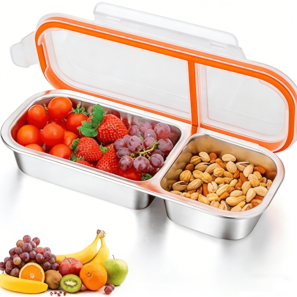 Stainless Steel 2-4Compartment Lunch Box with Lid