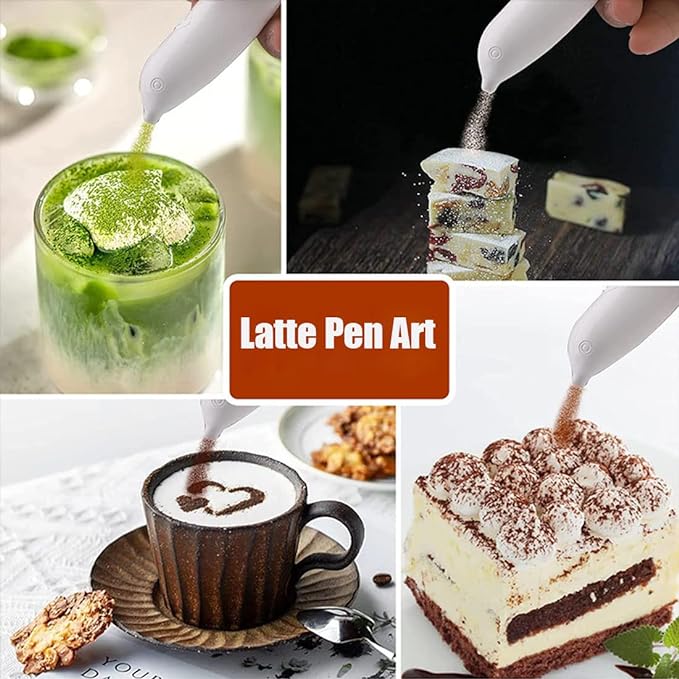 Electric Latte Art Pen – Create Beautiful Designs on Coffee, Desserts & More!