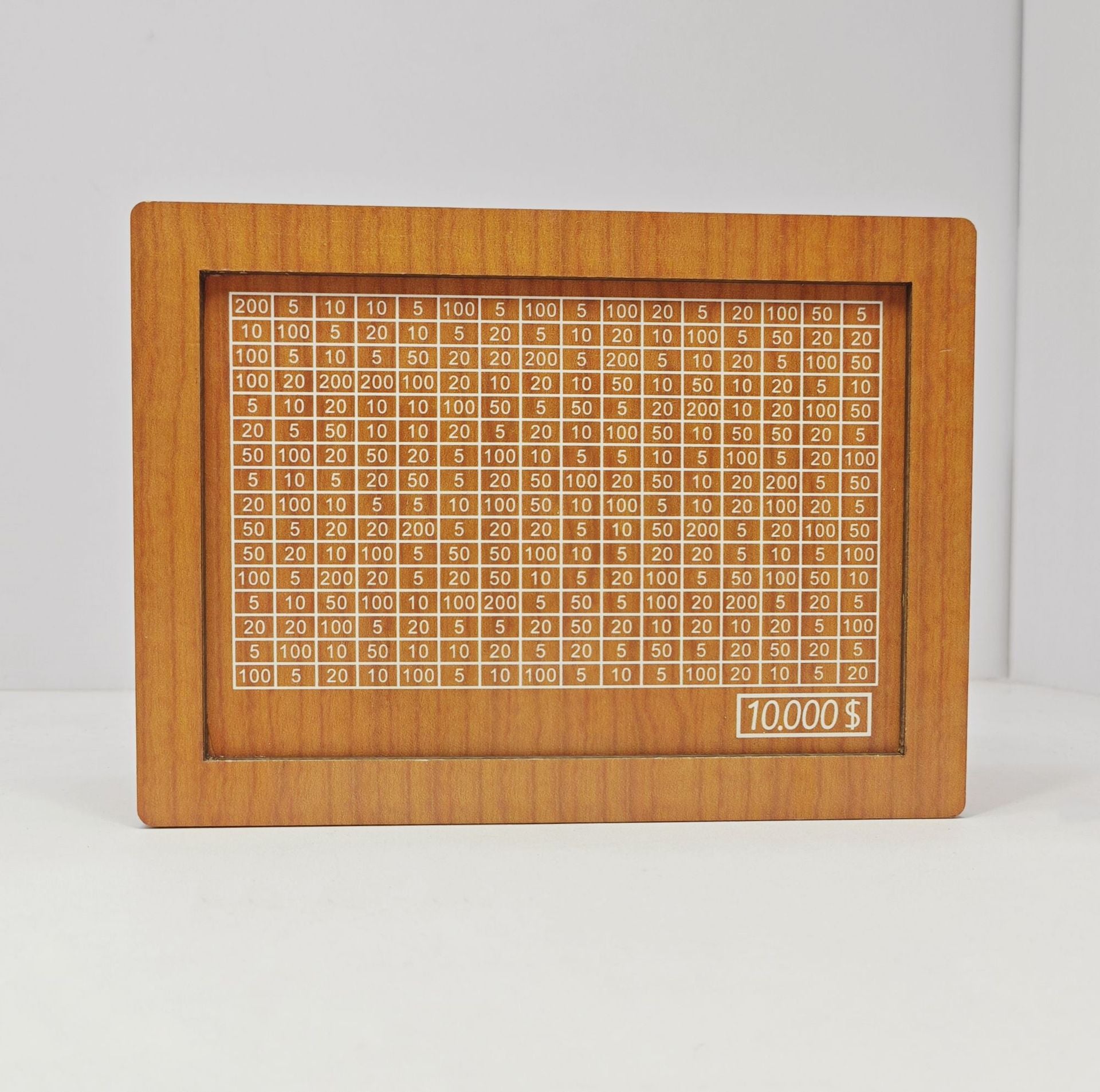 Cash Vault Wooden Savings Box – $10,000 Money Box with Coin Counter