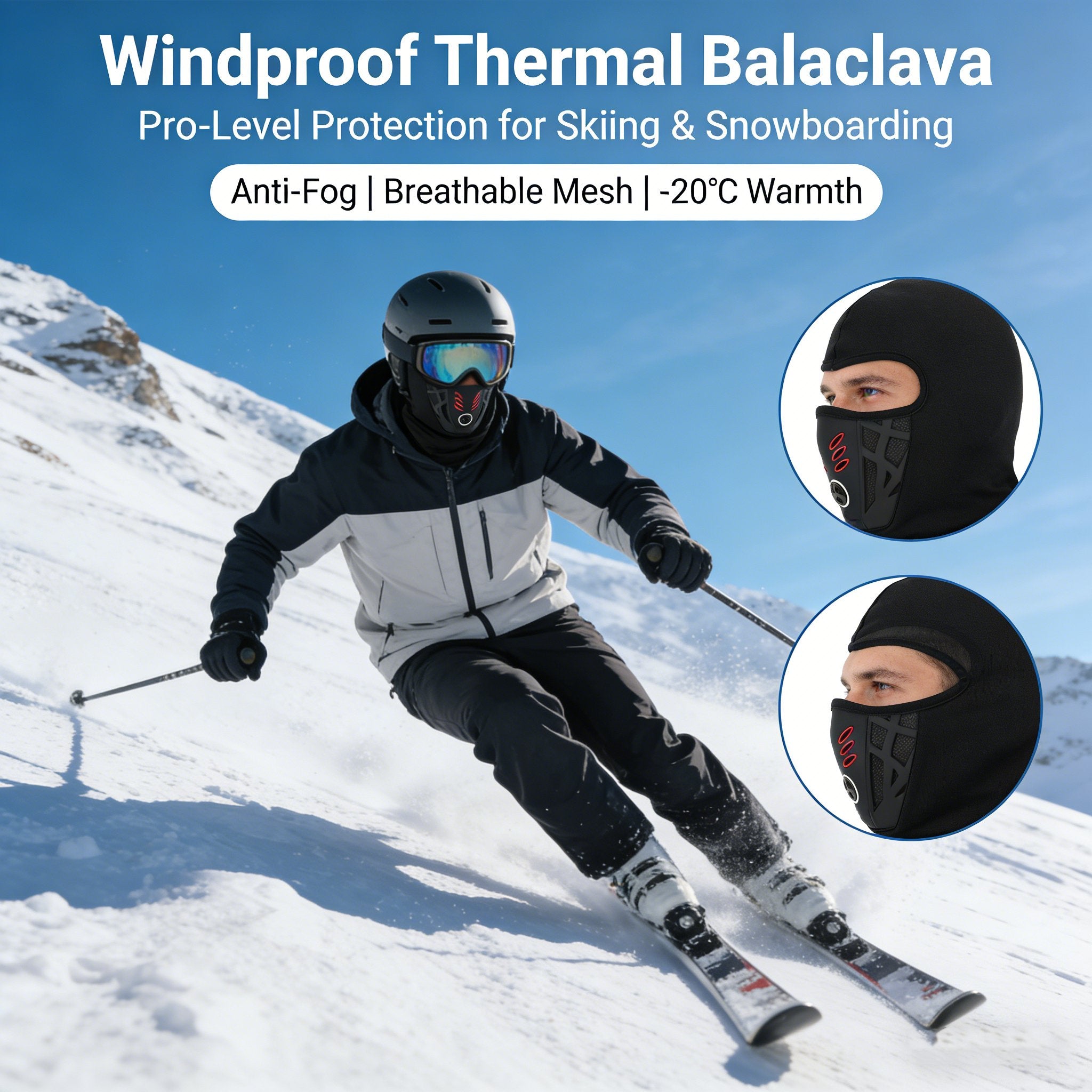 ❄️ Fog-Free Winter Sport Balaclava – Stay Warm, Dry, and Protected in the Cold! 🏂