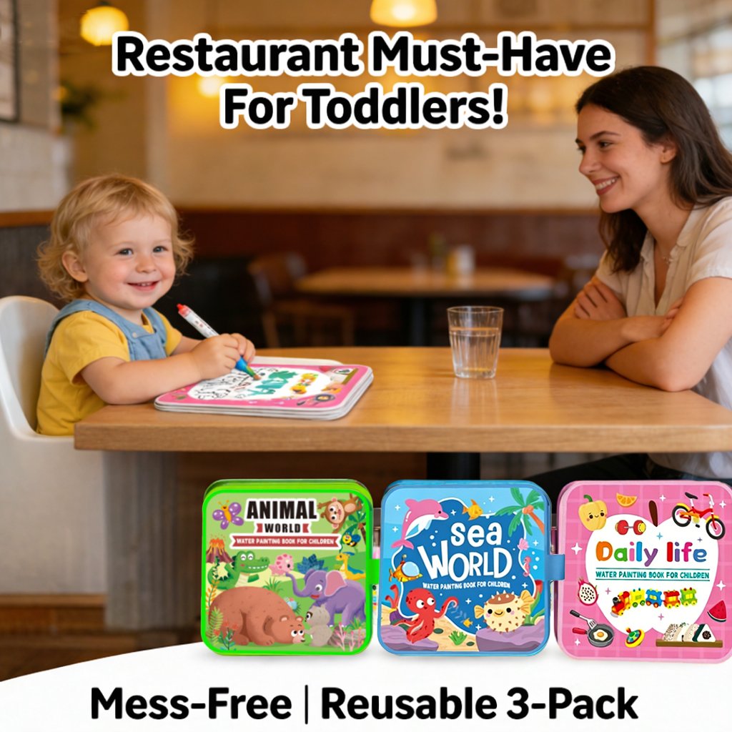 🎨 Toddler Watercolor Coloring & Doodle Book - A Fun, Mess-Free Creative Activity