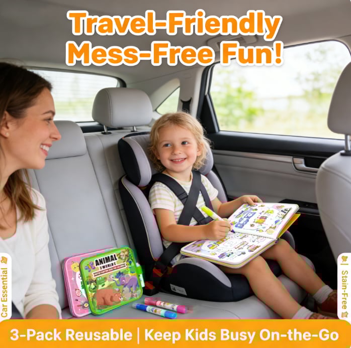 🎨 Toddler Watercolor Coloring & Doodle Book - A Fun, Mess-Free Creative Activity