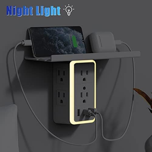 Outlet Extender, 3-Sided Power Strip, (5V 3.4A)