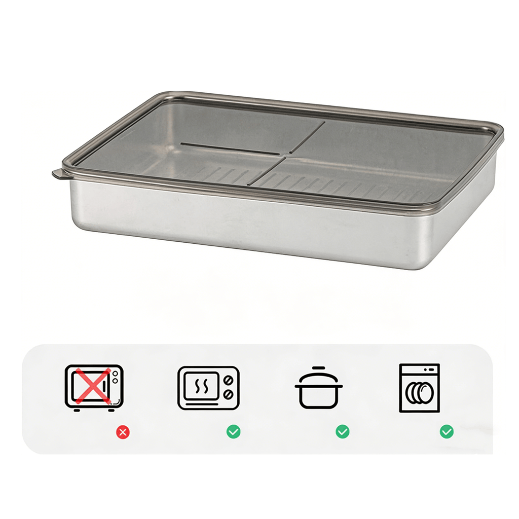 Stainless Steel Food Containers with Sealing Lids🥗