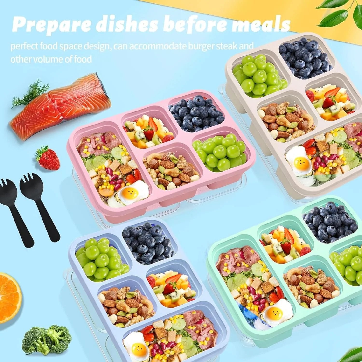 Bento Snack & Meal Prep Containers