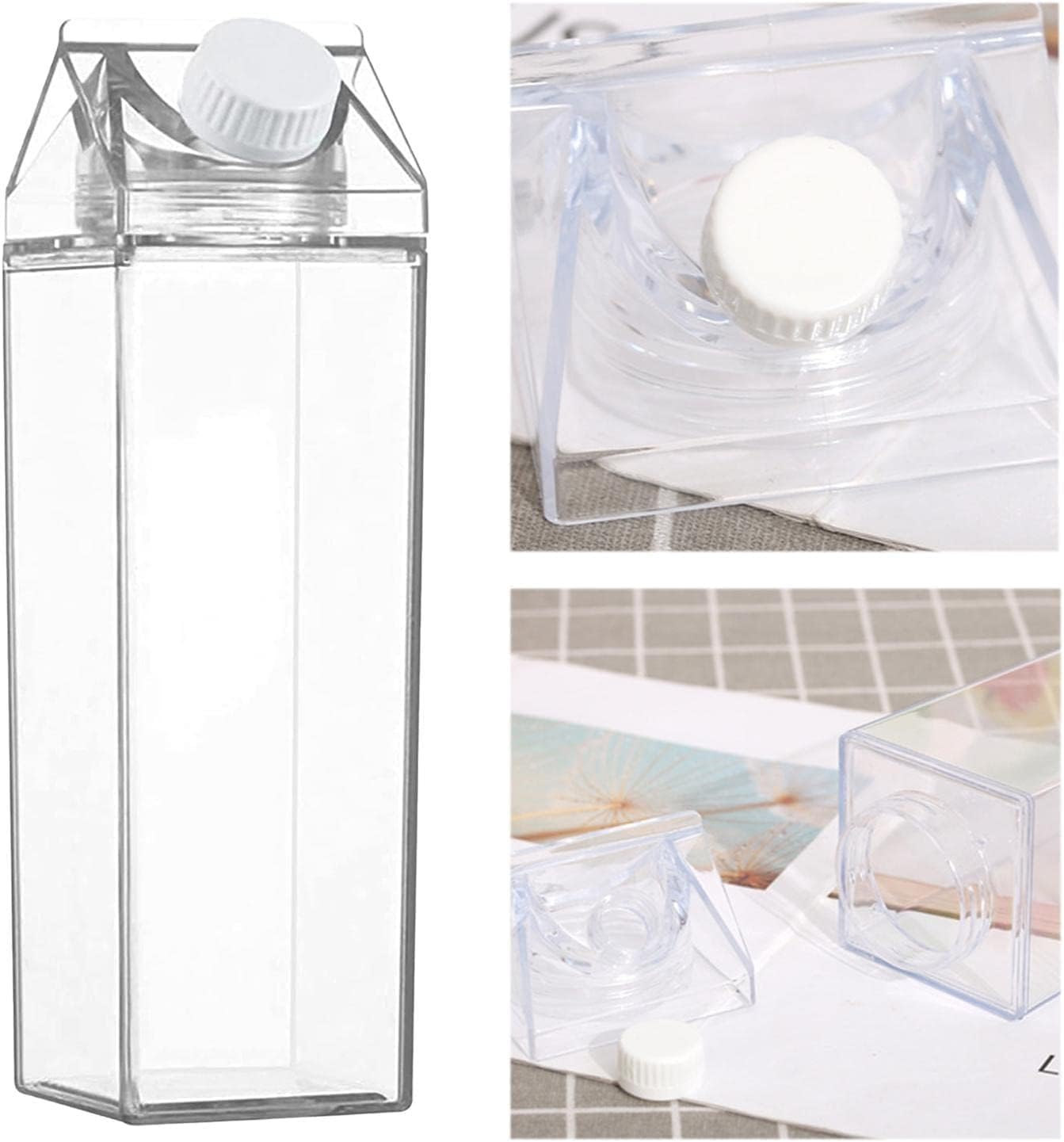 Clear Milk Carton Reusable Juice🥛