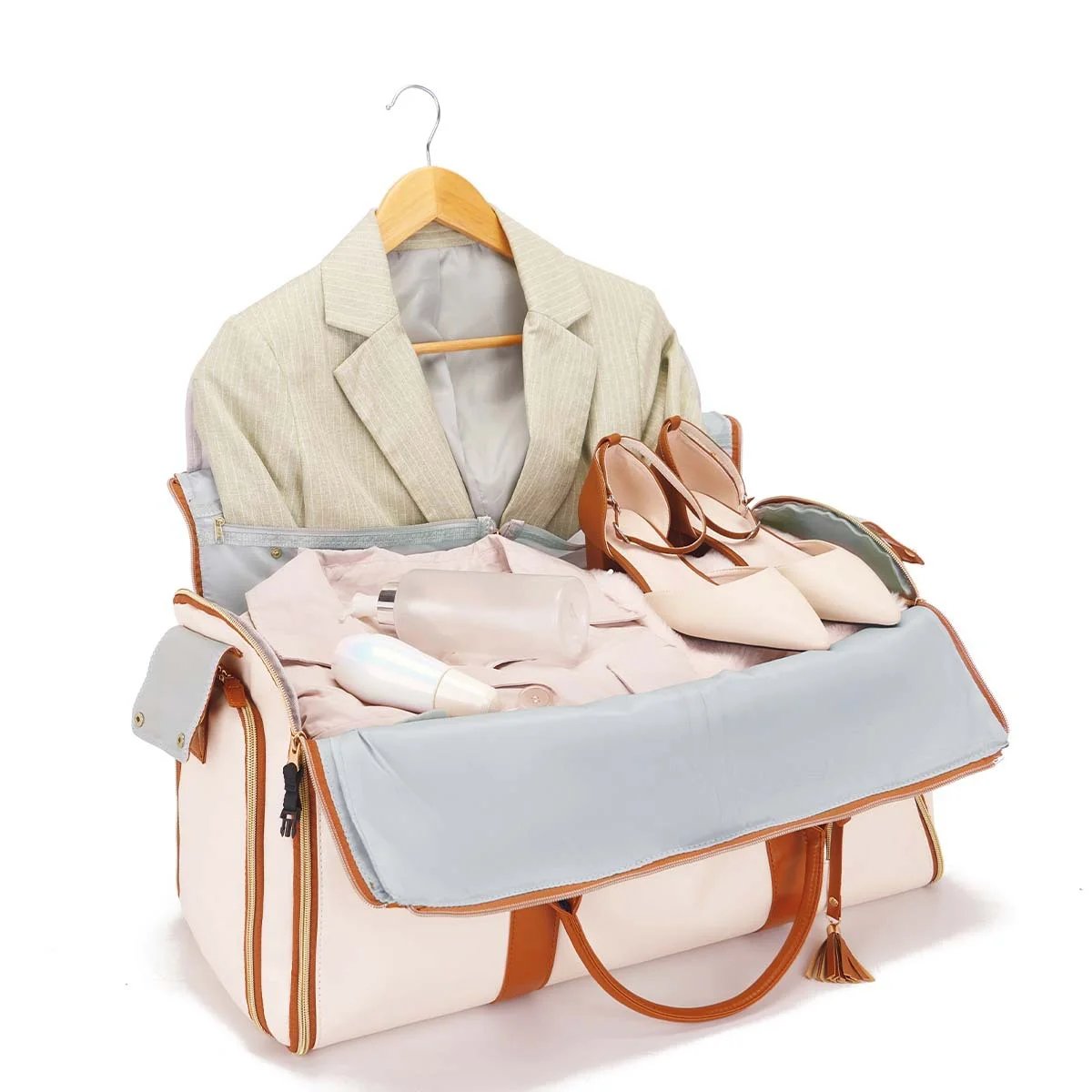 Versatile Travel Garment Bag – Large Capacity Duffel Bag with Shoe Pouch | Convertible Weekender Bag for Men & Women