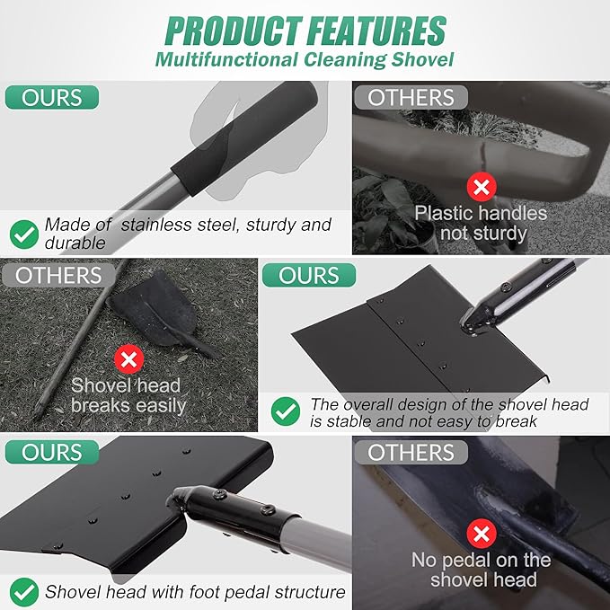 Multifunctional Garden Cleaning Shovel