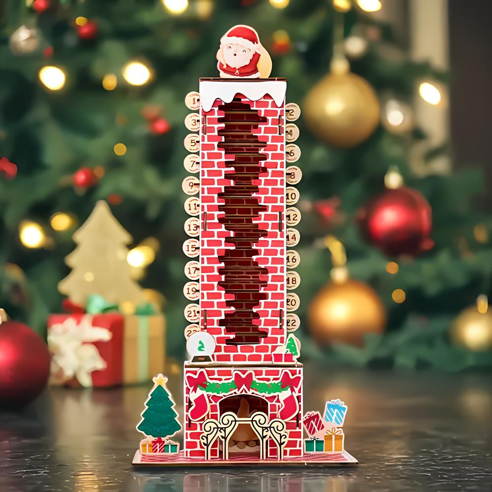 🎄Vintage-Style Wooden 3D Advent Calendar