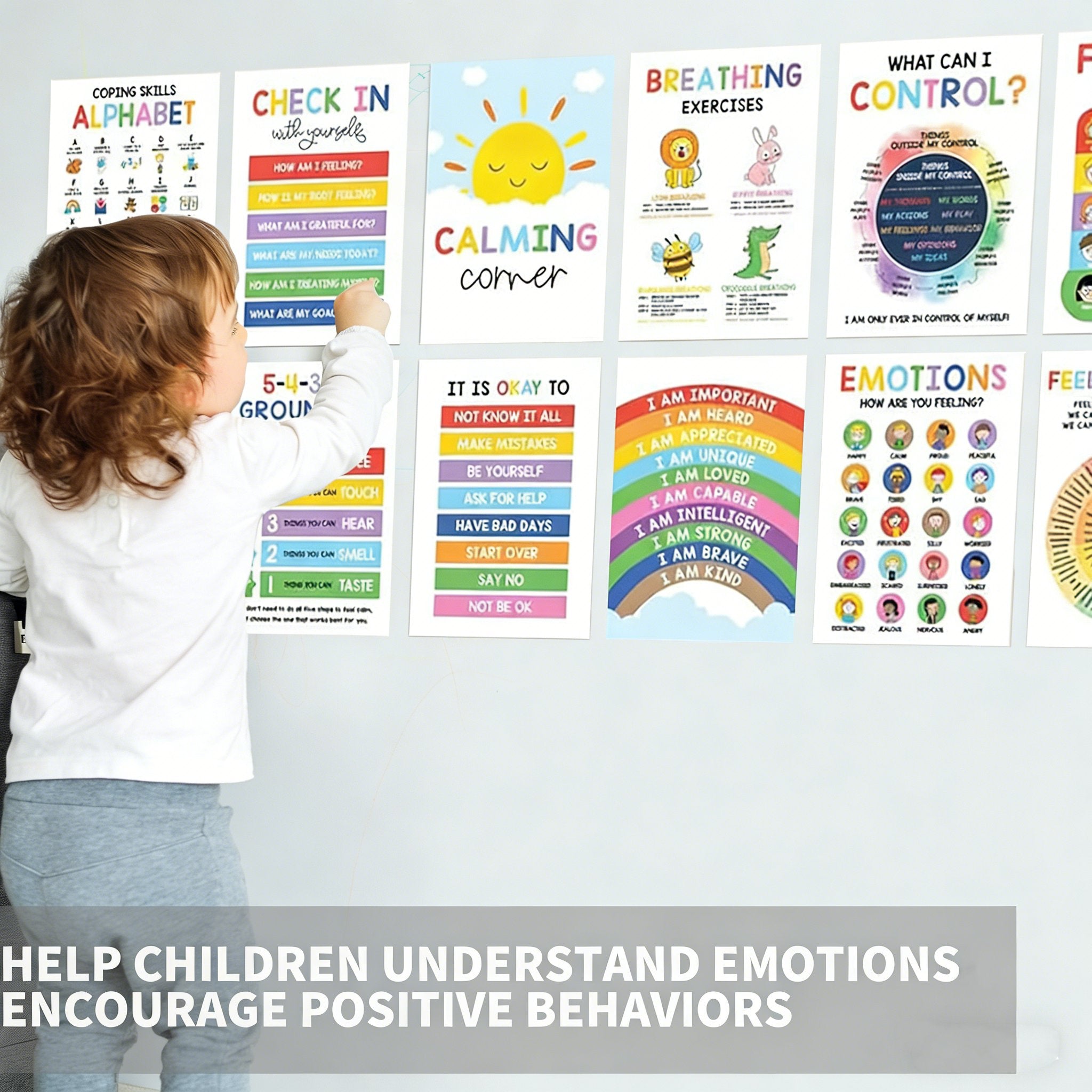 Calming Corner Posters&Feelings Wheel Chart🌈🧠