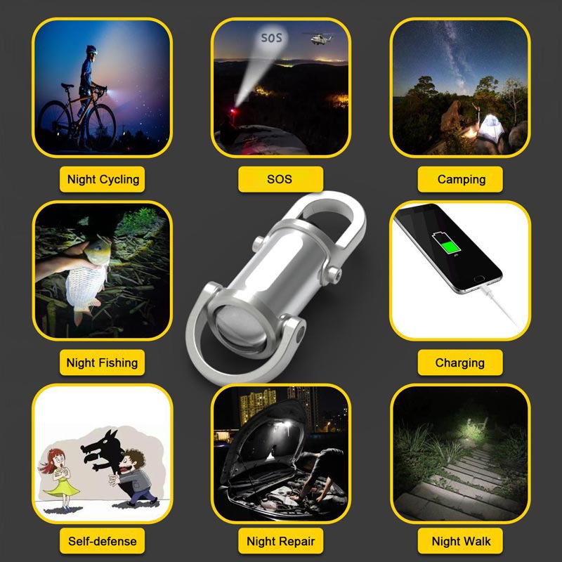 🎁Just $6 each🎁1200LM Super Bright Mini Keychain Flashlight Waterproof