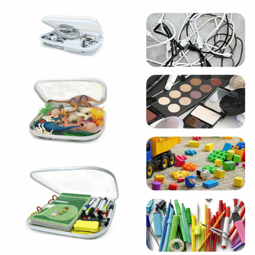 3-Pack Transparent Hard Zipper Storage Bags – Keep Your Essentials Organized, Wherever You Go! ✨