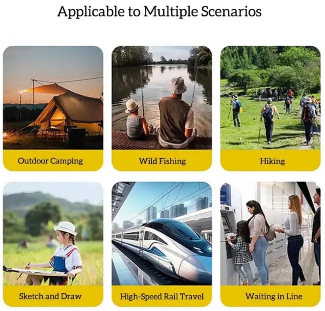 🏕️ Heavy-Duty Foldable Camping Stool 🪑